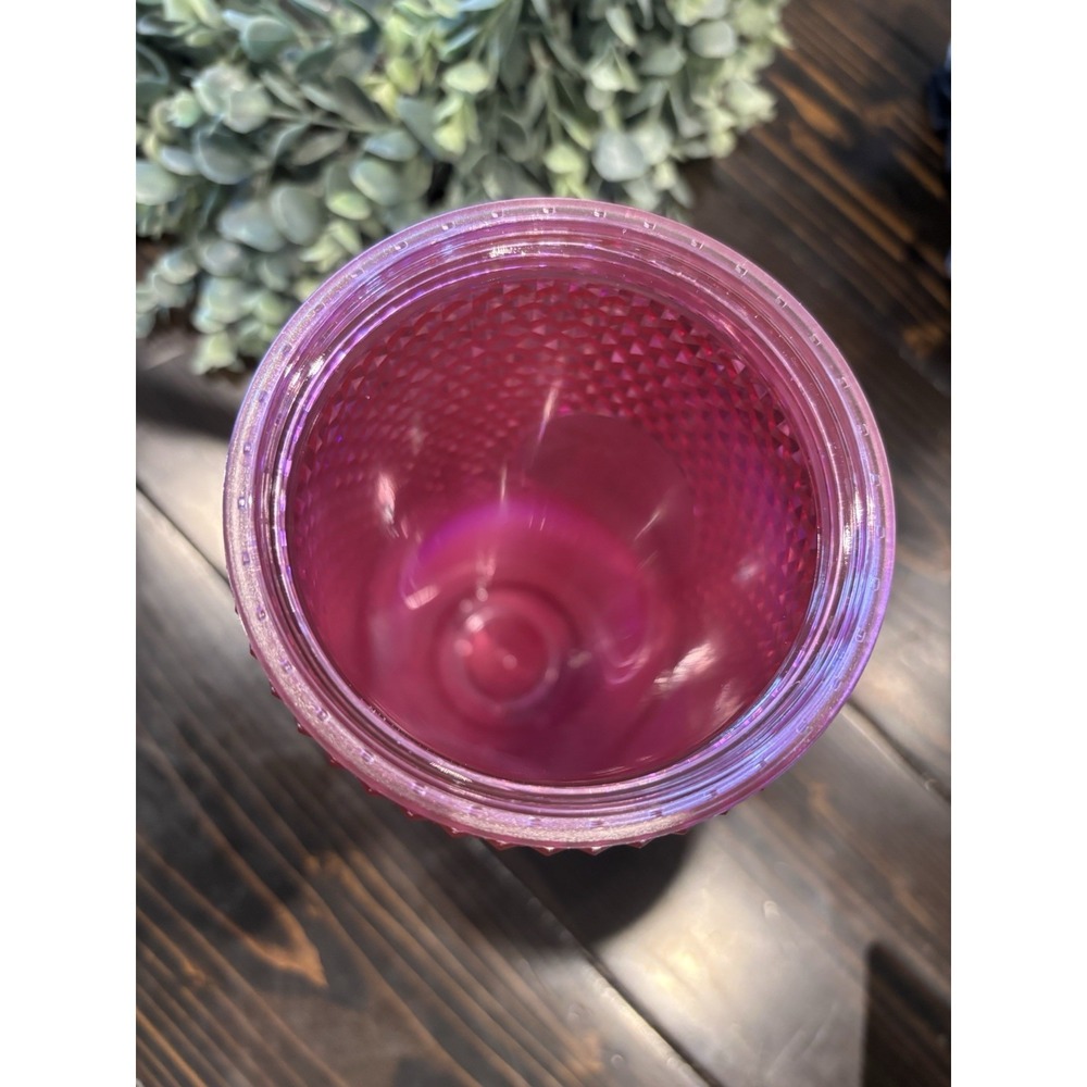 Starbucks Holiday 2024 Oz Tumbler- Pink, Gold, And White Studded NEW - Picture 3 of 7